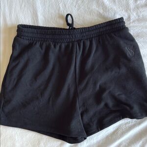 Victoria's Secret Black Athletic Shorts with Elastic Waistband